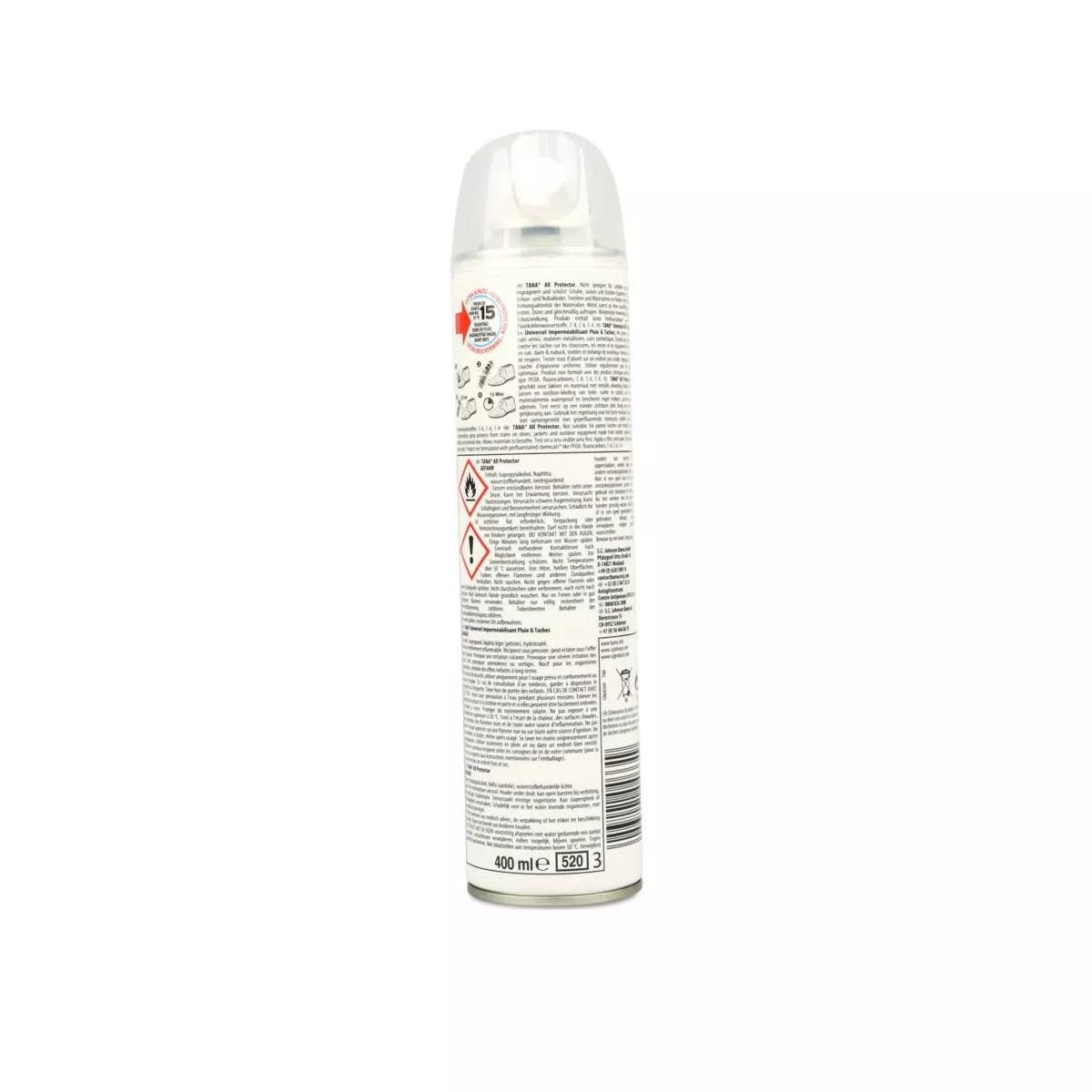 Spray imperméabilisant incolore 400ml CHAUSSEA