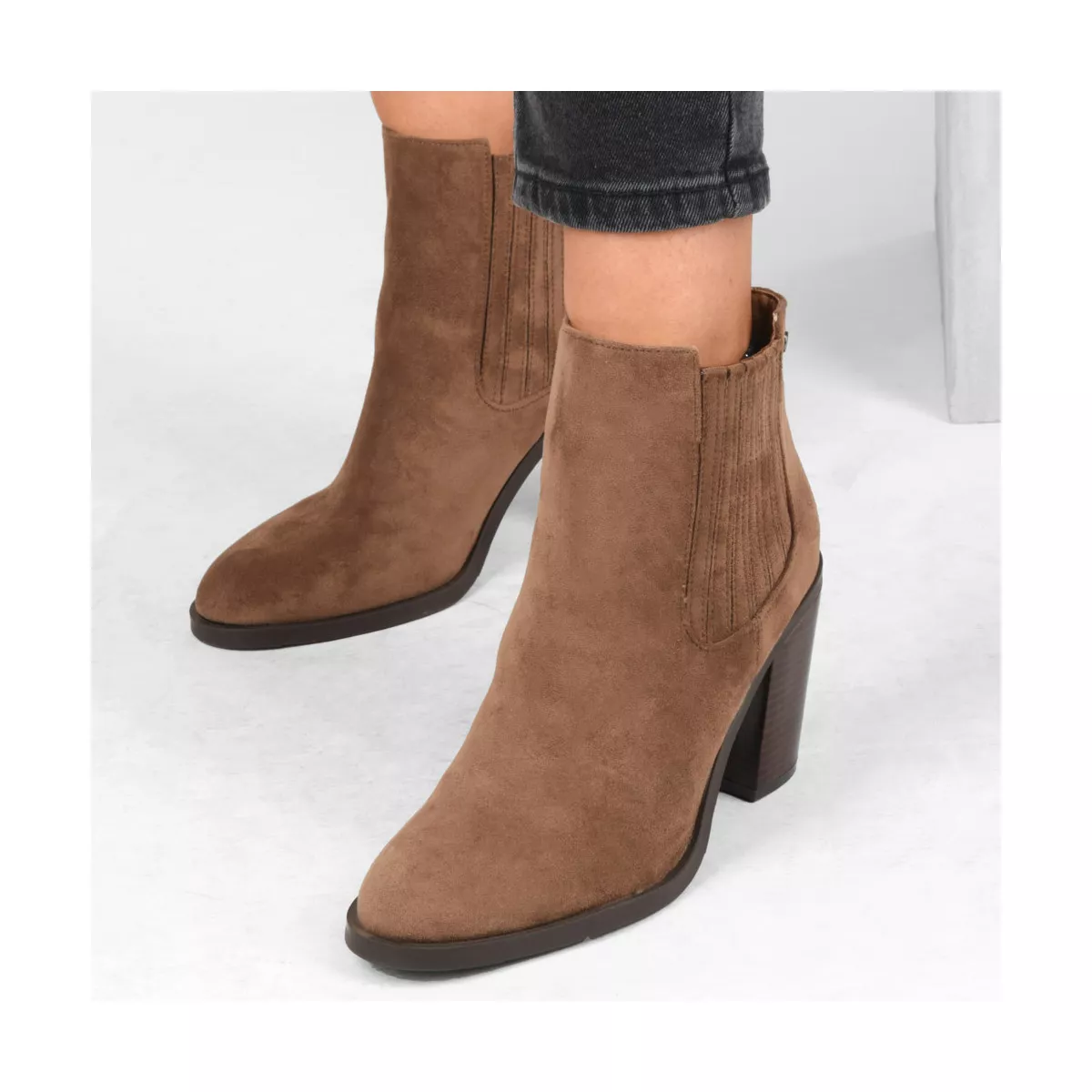 Bottines taupe outlet