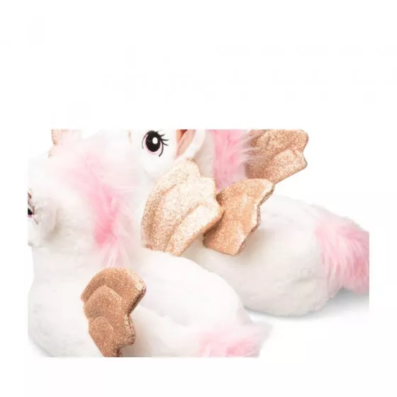 Chaussons peluche licorne BLANC MERRY SCOTT