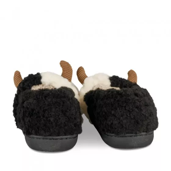 Plush slippers cow BLACK PHILOV