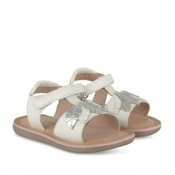 Sandals WHITE FREEMOUSS GIRL CUIR