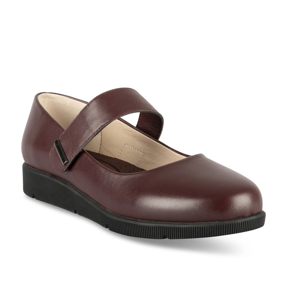 Ballet pumps BURGUNDY EVITA LEATHER