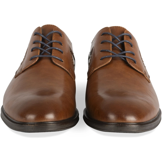 Derbies COGNAC DENIM SIDE