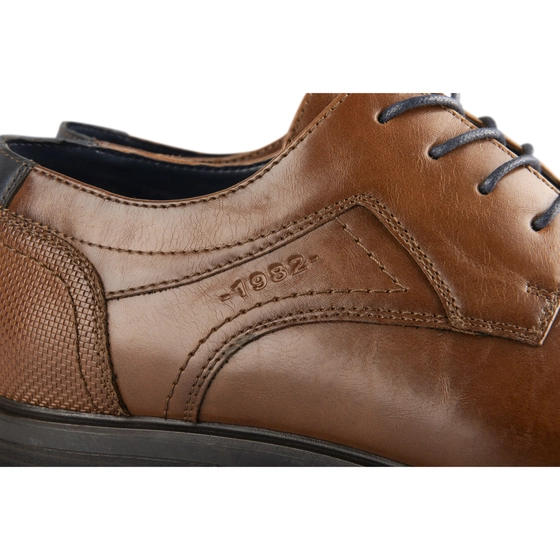 Derbies COGNAC DENIM SIDE