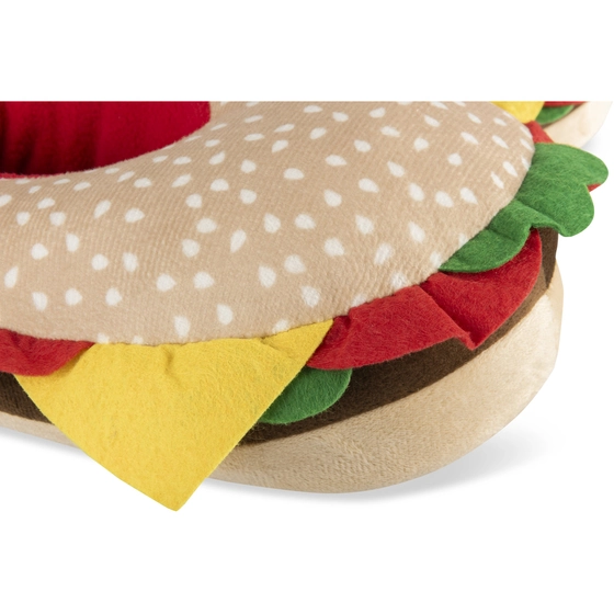 Chaussons peluche burger MULTICOLOR DENIM SIDE