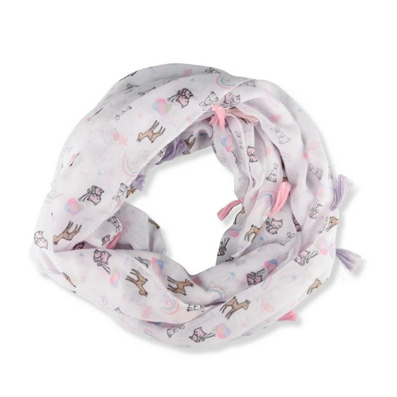 Snood WHITE LOVELY SKULL