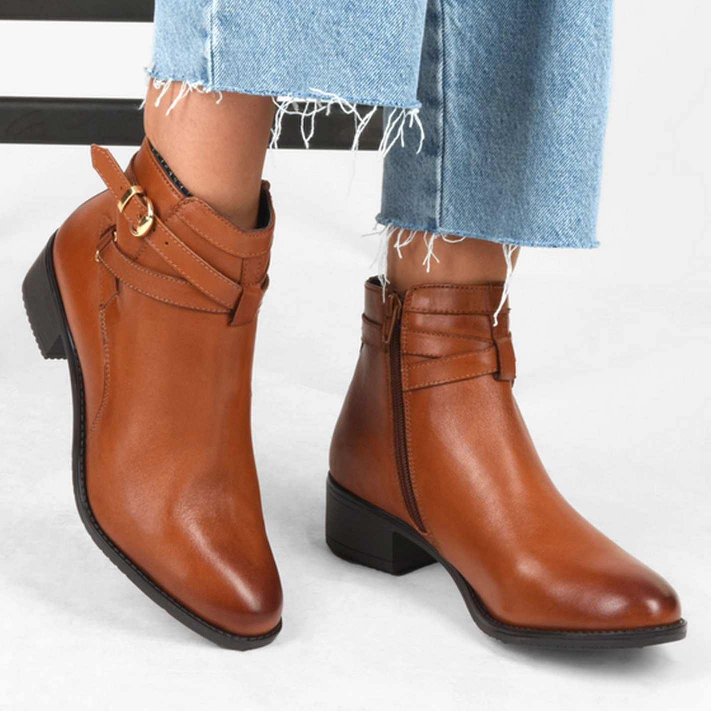 Bottines COGNAC MEGIS ELEGANT