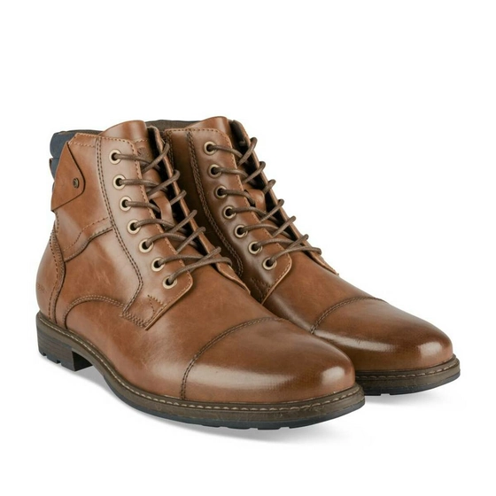 Bottines COGNAC DENIM SIDE