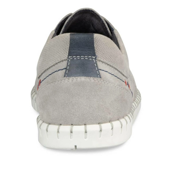 Baskets GRIS DENIM SIDE CUIR