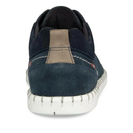 Baskets MARINE DENIM SIDE CUIR