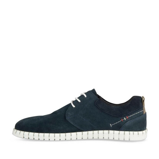 Baskets MARINE DENIM SIDE CUIR