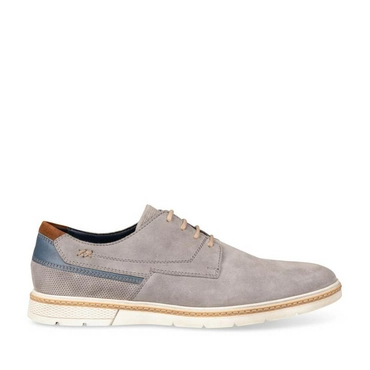 Veterschoenen GRIJS DENIM SIDE LEER