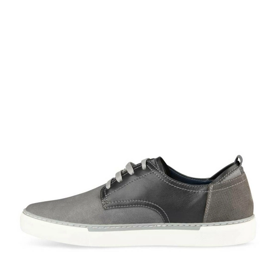 Baskets GRIS DENIM SIDE CUIR