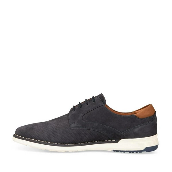 Derbies NAVY DENIM SIDE LEATHER