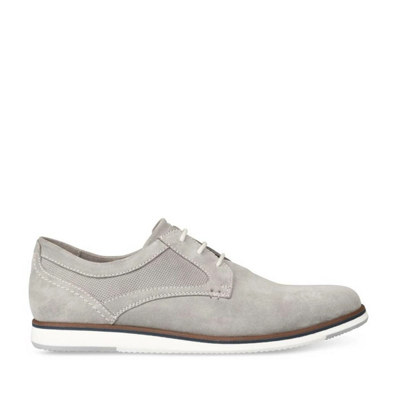 Derbies GREY DENIM SIDE LEATHER