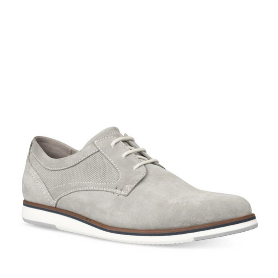 Derbies GREY DENIM SIDE LEATHER