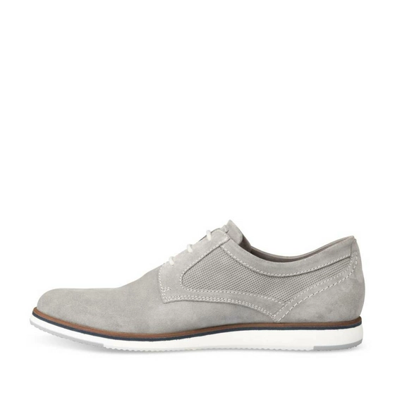 Derbies GREY DENIM SIDE LEATHER