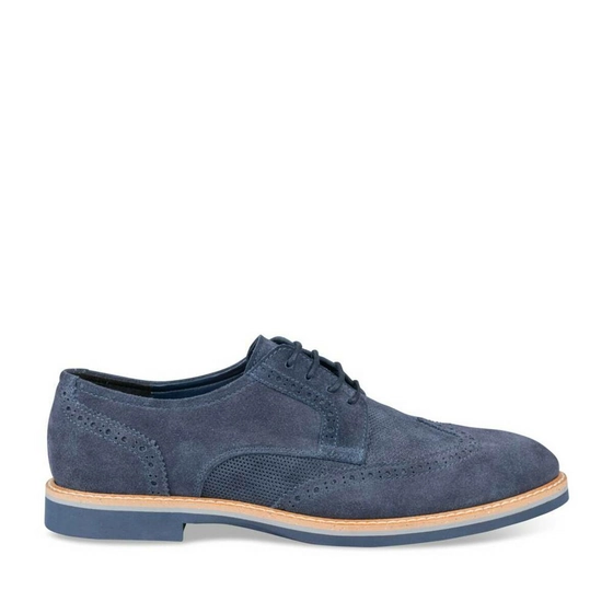 Derbies NAVY B-BLAKE LEATHER