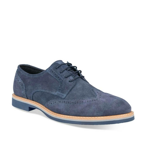 Derbies NAVY B-BLAKE LEATHER