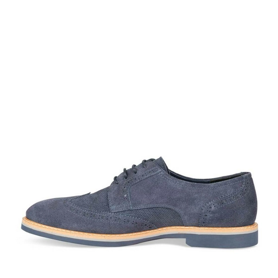 Derbies NAVY B-BLAKE LEATHER