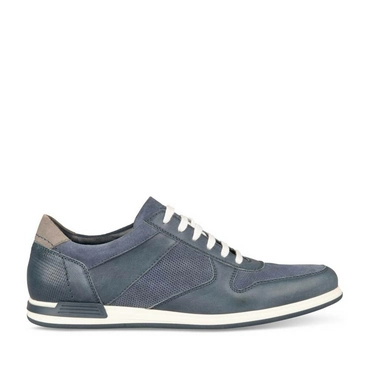 Baskets BLEU DENIM SIDE CUIR