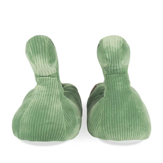 Chaussons peluche dinosaure VERT TAMS