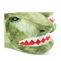 Chaussons peluche dinosaure VERT DENIM SIDE