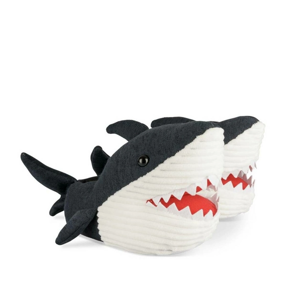 Chaussons peluche requin MARINE DENIM SIDE