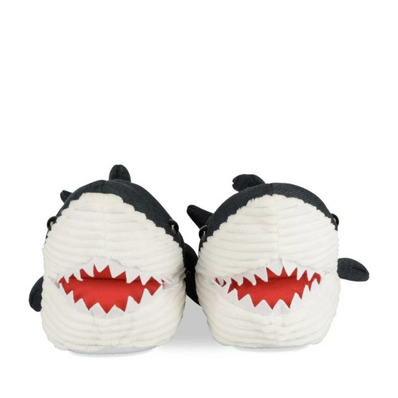 Chaussons peluche requin MARINE DENIM SIDE