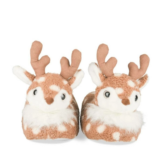 Plush slippers reindeer BROWN MERRY SCOTT