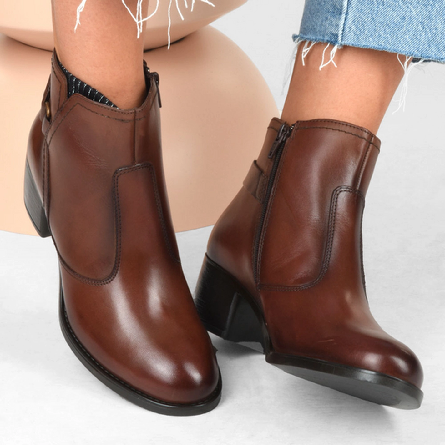 Ankle boots BROWN MEGIS ELEGANT