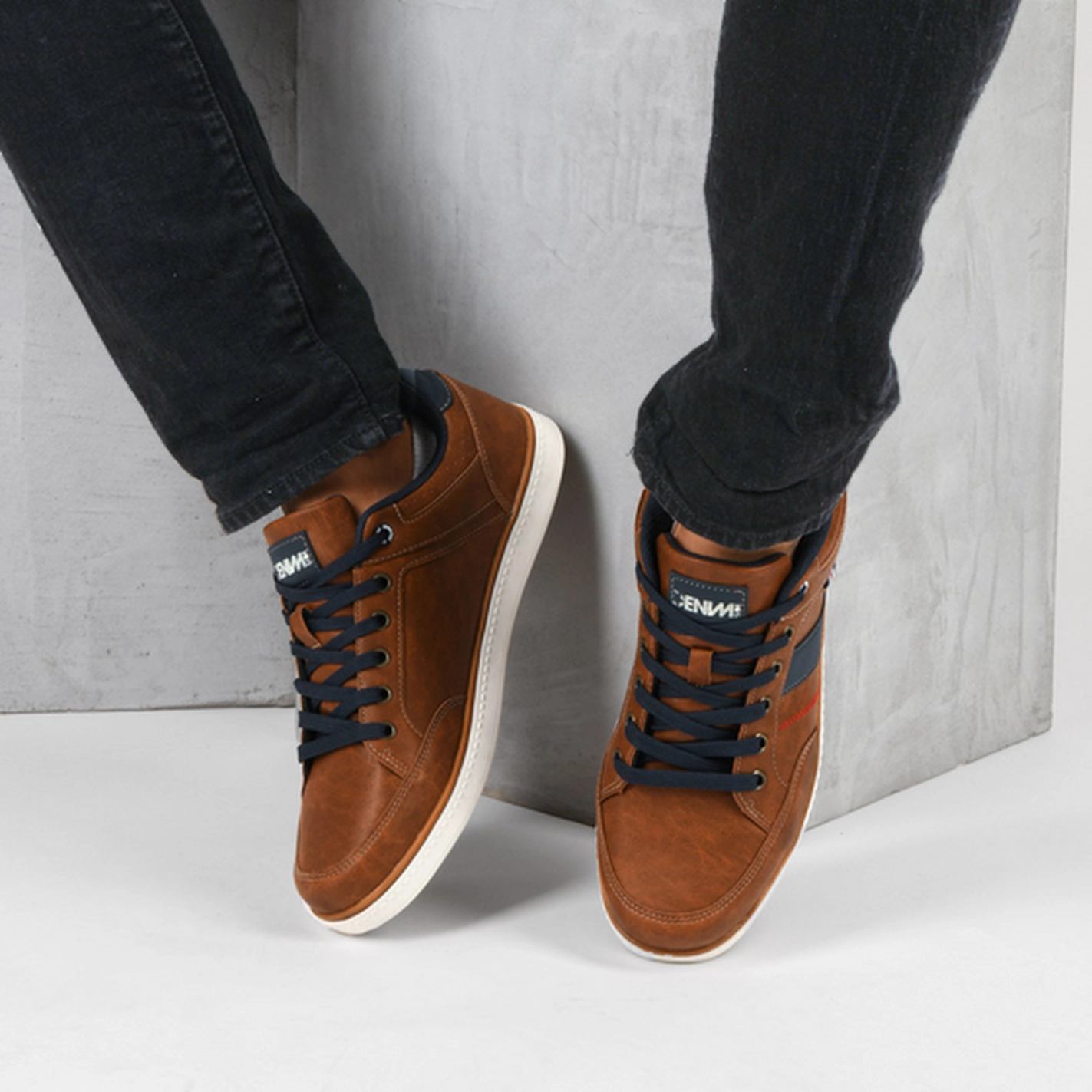 Baskets MARRON DENIM SIDE