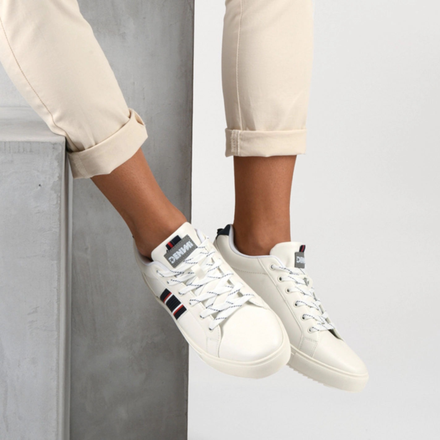 Baskets BLANC DENIM SIDE