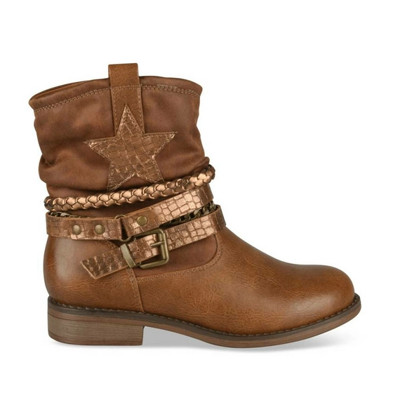 Ankle boots COGNAC LOVELY SKULL