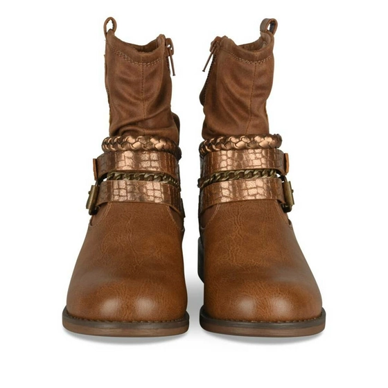 Ankle boots COGNAC LOVELY SKULL