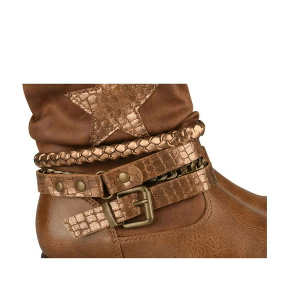 Ankle boots COGNAC LOVELY SKULL