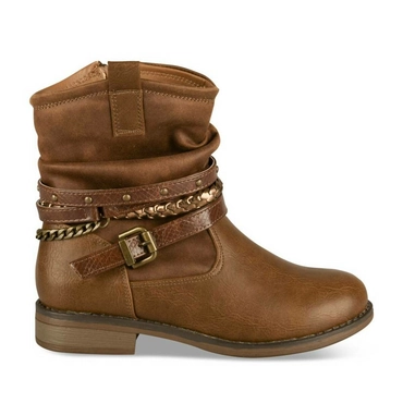 Ankle boots COGNAC LOVELY SKULL