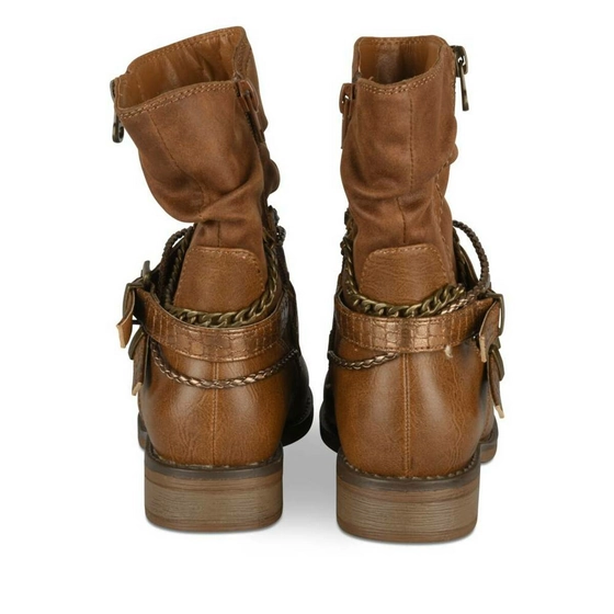 Ankle boots COGNAC LOVELY SKULL