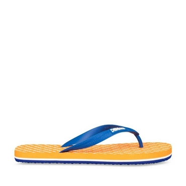 Teenslippers ORANJE DENIM SIDE