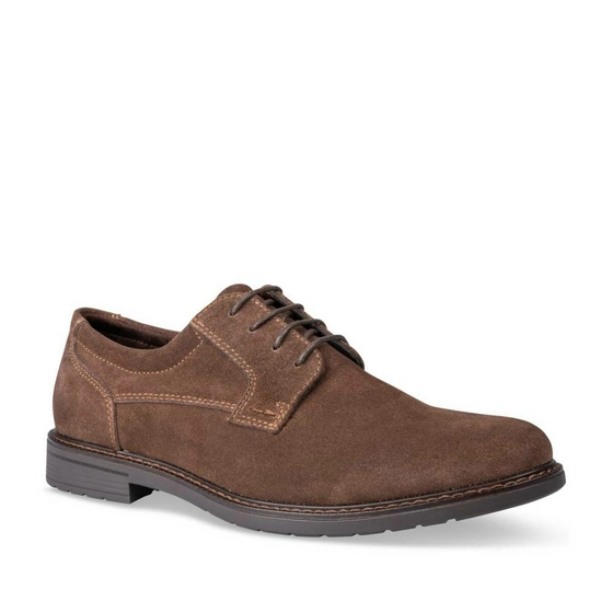 Derbies BROWN DENIM SIDE LEATHER