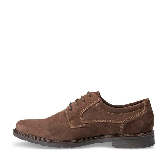 Derbies BROWN DENIM SIDE LEATHER