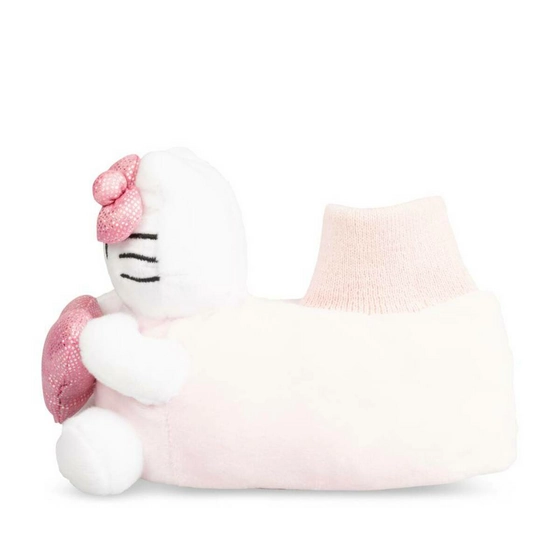 Chaussons peluche ROSE HELLO KITTY