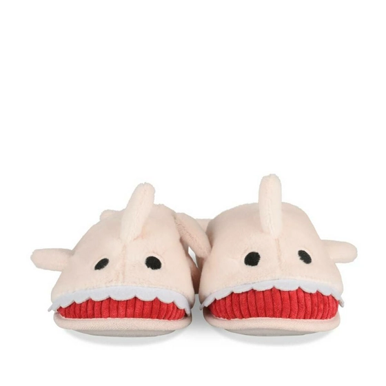 Chaussons peluche requin ROSE LOVELY SKULL