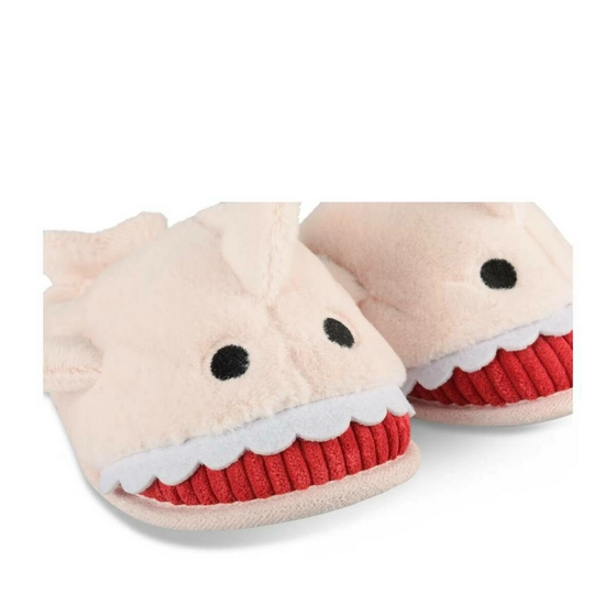 Chaussons peluche requin ROSE LOVELY SKULL