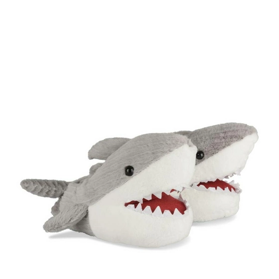 Chaussons peluche requin GRIS TAMS