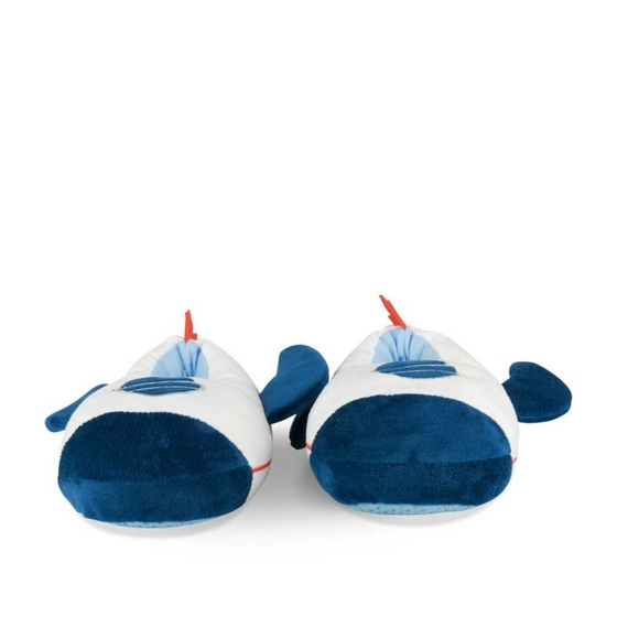 Chaussons peluche avion BLANC TAMS