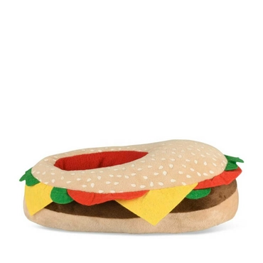 Plush slippers burger MULTICOLOR DENIM SIDE