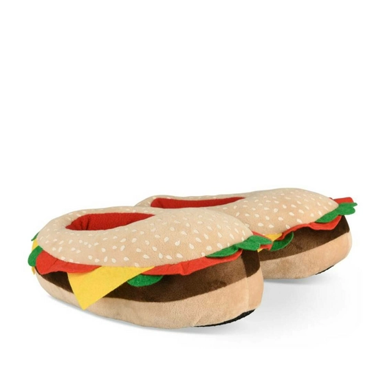 Plush slippers burger MULTICOLOR DENIM SIDE