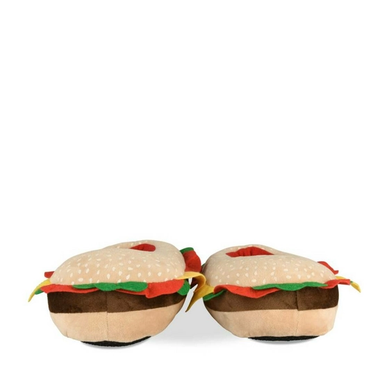 Plush slippers burger MULTICOLOR DENIM SIDE