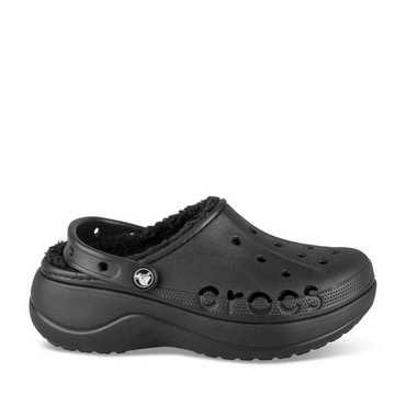 Mules BLACK CROCS Baya Platform Lined Clog